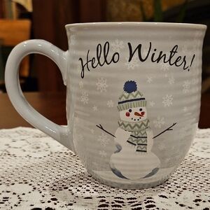St. Nicholas Square Hello Winter! Snowman Mug